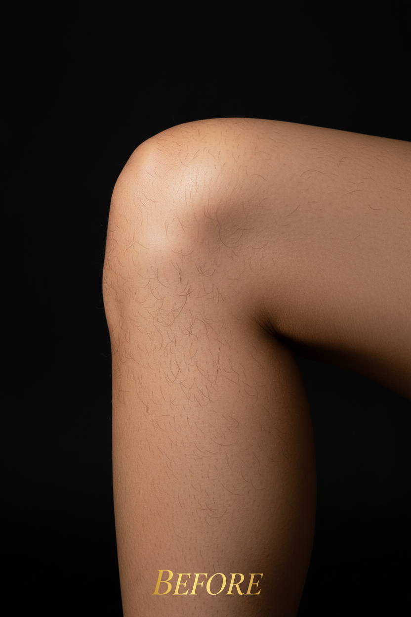 Before - Hairy Leg